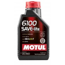 Масло автомобильное, 1л   (синтетика, 0W-20, 6100 SAVE-LITE)   MOTUL   (#108002)