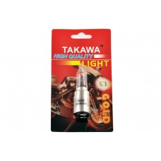 Лампа BA20D (2 уса)   12V 35W/35W   (белая, высокая, конусная)   (блистер)   TAKAWA