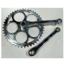 Звезда   велосипедная (передняя)   46T   (+2 шатуна L-170mm, клин, хром)   OEM