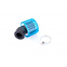 Фильтр воздушный (нулевик)   Ø28/40mm, 45*   (колокол, синий, прозрачный)   KM   (mod:KY-A-135)