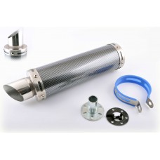 Глушитель (тюнинг)   300*90mm, креп. Ø48mm   (нержавейка, карбон mod:1, прямоток, тип:3)