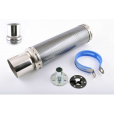 Глушитель (тюнинг)   300*90mm, креп. Ø48mm   (нержавейка, карбон mod:1, прямоток, тип:5)