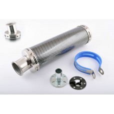 Глушитель (тюнинг)   300*90mm, креп. Ø48mm   (нержавейка, карбон mod:2, прямоток, тип:1)