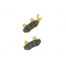 Колодки гальмівні (диск) 4T GY6 50-150 (RACE/STORM, вухо праворуч, жовті) MANLE