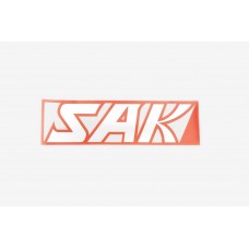 Наклейка   логотип   SAK   (16х5см, черная)   (#6873)