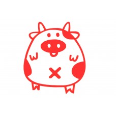 Наклейка   декор   PIG   (красная)   (#HQ5)