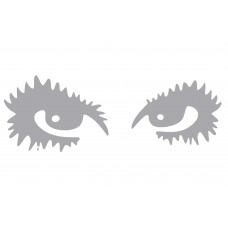Наклейка   декор   EYES   (18х6см, серая)   (#HQ5)