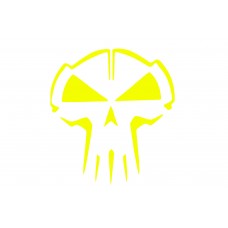 Наклейка   декор   SKULL   (10x10см, желтая)   (#HQ5Y)