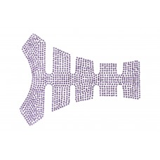 Наклейка на бак   (20x16см, стразы фиолетовые)