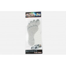 Наклейка   декор   FOOT   (16x9см, стразы серебро)