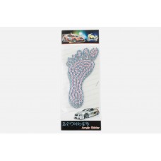 Наклейка   декор   FOOT   (16x9см, стразы розовые)