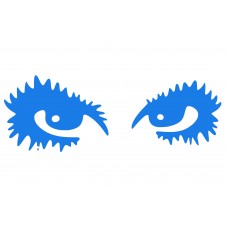 Наклейка   декор   EYES   (18х6см, синяя)   (#HQ5)