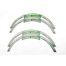 Наклейка   на колесо 17/18   KAWASAKI   (зеленая)   (#6058A)