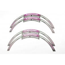 Наклейка   на колесо 17/18   KAWASAKI   (розовая)   (#6058A)