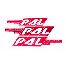Наклейки (набор)   PAL   (45х23см, красные)   (#0101)