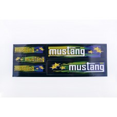 Наклейки   (набор) MUSTANG   (48х16см, черные) EVO