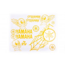 Наклейки (набор)   декор   YAMAHA SPIDER   (35х28см, желтые)
