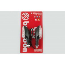 Повороты светодиодные, лодочка (пара)   (20 LED, черные, белое стекло)   ST