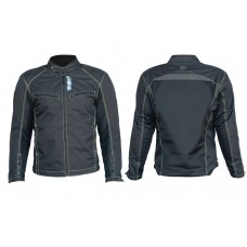 Мотокуртка   (текстиль) (черная, усиление на плечах, груди size XL)