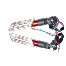 Поворот светодиодный, катана   (15 LED, красный, тюнинг)   JS