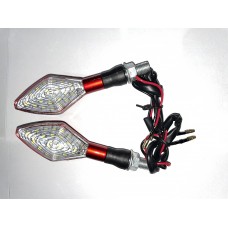 Поворот светодиодный, лодочка   (15 LED,  белое стекло)   JS