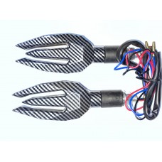 Поворот светодиодный, трезубец   (LED, карбон, тюнинг)   JS