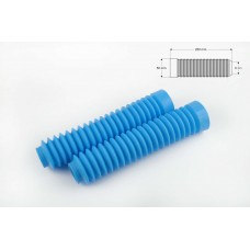 Гофры передней вилки (пара)   универсальные   L-250mm, d-30mm, D-50mm   (голубые)   MZK