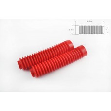 Гофры передней вилки (пара)   универсальные   L-190mm, d-30mm, D-45mm   (красные)   MZK