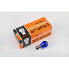 Лампа S25 (двухконтактная)   12V 21W/5W   (стоп, габарит)   (синяя)   ORANGE BOX