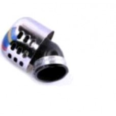 Фильтр воздушный (нулевик)   Ø42mm, 45*, колокол    (хром)   JING