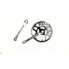 Зірка велосипедна (передня) 44T (+2 шатуни L-170mm, під круг, хром) DS