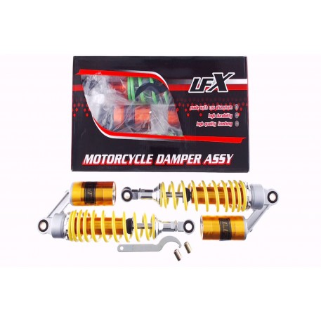 Амортизаторы (пара)   Delta   330mm, газомасляные   (золотистые)   KOMATCU   (mod.A)