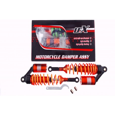 Амортизаторы (пара)   Delta   340mm, газомасляные   (оранжевые)   KOMATCU   (mod.A)