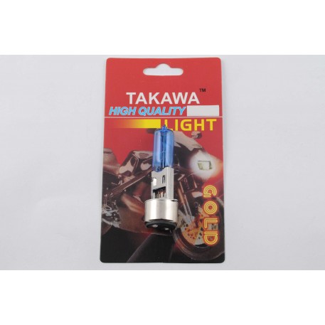 Лампа BA20D (2 уса)   12V 18W/18W   (супер белая)   (блистер)   TAKAWA   (mod:A)