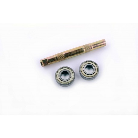 Ось каретки велосипедная   (клин)   (L-145mm) (+ 2 подшипника 6203-ZZ)    (mod:МИНСК)   OEM