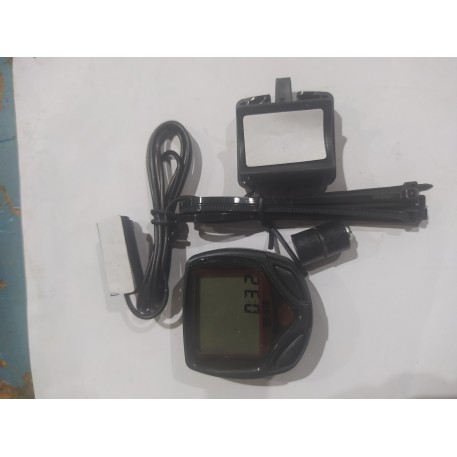 Велокомпьютер   проводной без подсветки, 11 функций   OEM
