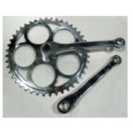 Звезда   велосипедная (передняя)   46T   (+2 шатуна L-170mm, клин, хром)   OEM
