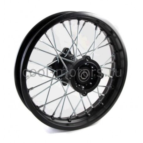 Диск колеса   1,6 * 12   (задний) (спицованый)   PITBIKE   FLD