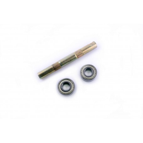 Ось каретки велосипедная   (клин)   (L-141mm) (+ 2 подшипника 80902-ZZ)   (mod:УКРАИНА)   YAT