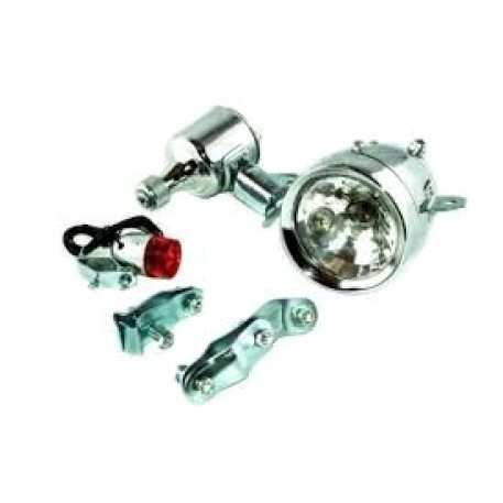 Оптика велосипедная (фара передняя, стоп задний, динамка 12V6W)   YKX   (mod.A)