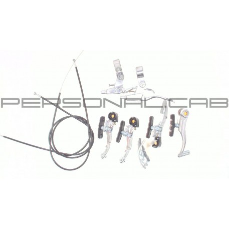 Тормоз велосипеда V-brake   (хром) (+2 ручки, +2 троса L-1123/720mm)   YKX