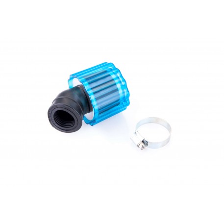 Фильтр воздушный (нулевик)   Ø28/40mm, 45*   (колокол, синий, прозрачный)   KM   (mod:KY-A-135)