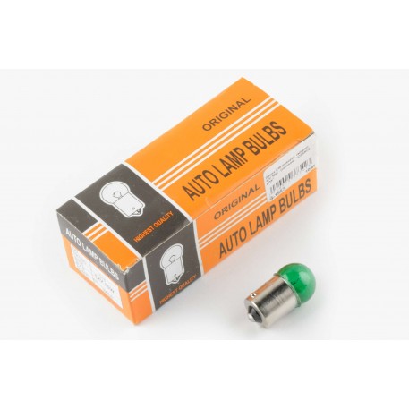 Лампа G18 (поворот, габарит) 12V 10W (зелена) ORANGE BOX