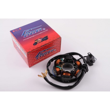 Статор генератора   4T GY6 50   (5+1 катушка)   CYCLER