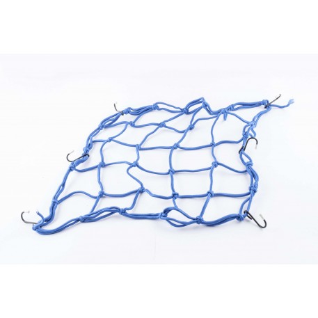 Сетка багажника (паук)   (синяя)   (35см х 32см)   KOMATCU