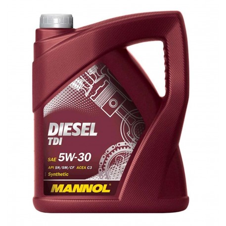 Масло автомобильное, 5л   (SAE 5W-30, Diesel TDI 5W-30 API SN/SM/CF)   MANNOL