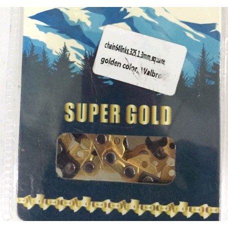 Ланцюг пильний 325, 1.3mm, 64зв, супер зуб (VALBRO, золотий) SVET