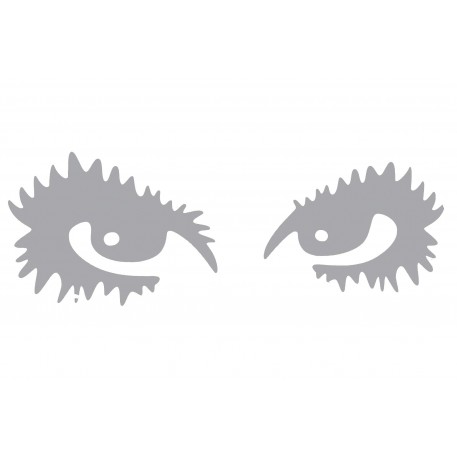 Наклейка   декор   EYES   (18х6см, серая)   (#HQ5)
