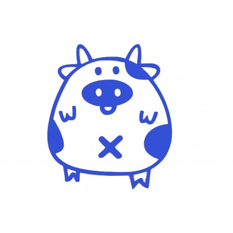 Наклейка   декор   PIG   (синяя)   (#HQ5)
