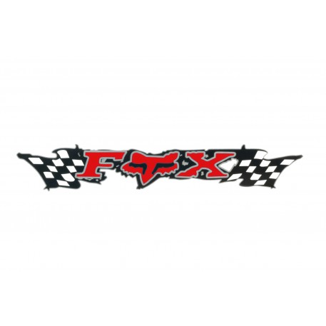 Наклейка логотип FOX (24x5см, червона) (#3267)